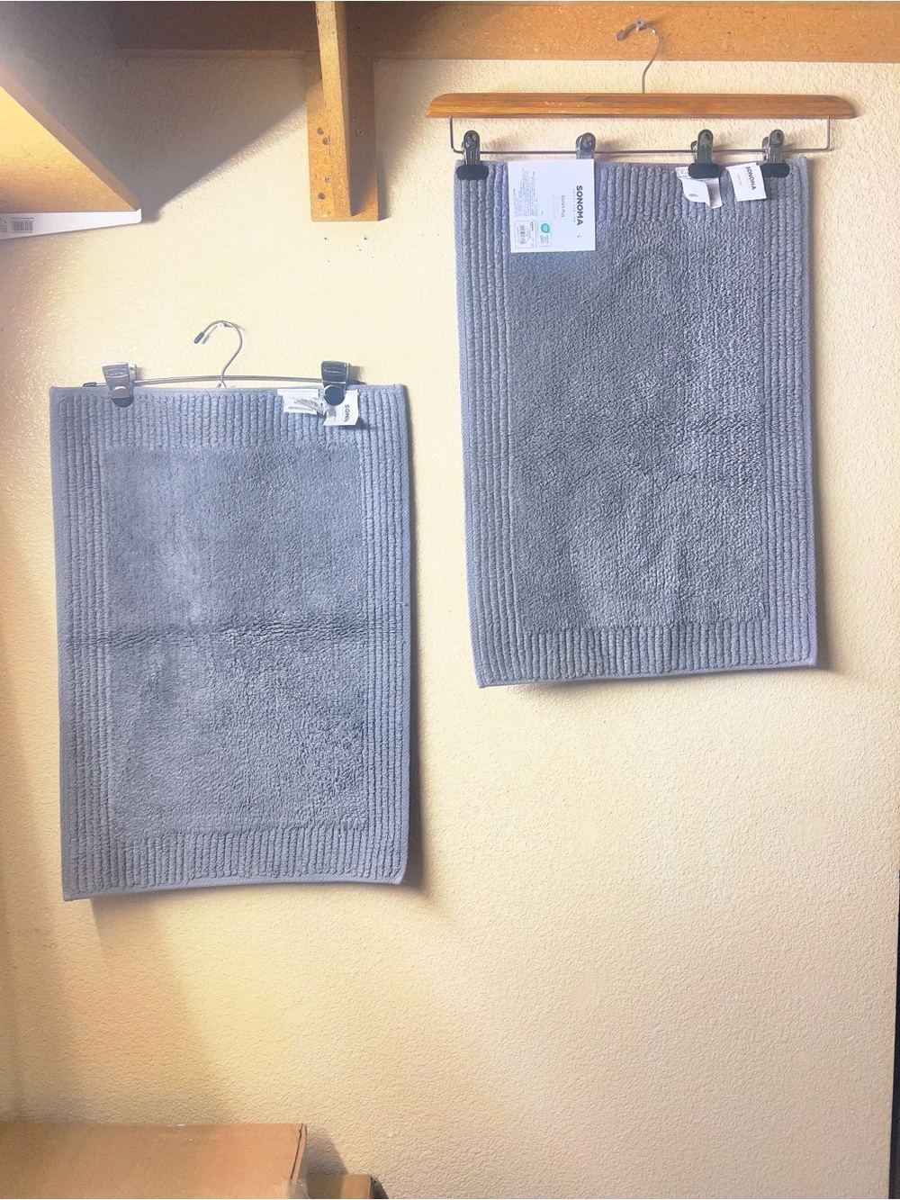2-Sonoma Goods for Life Plush Gray Bath Mats- Set